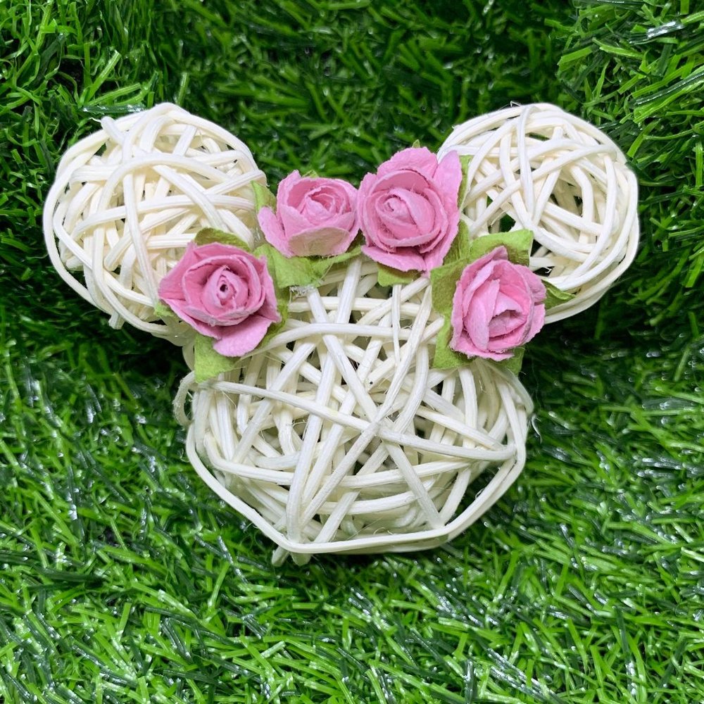 Branch Ball Mouse Head Magnet with Flower Crown